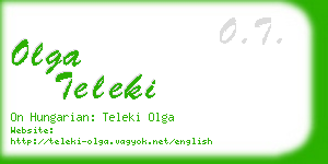 olga teleki business card